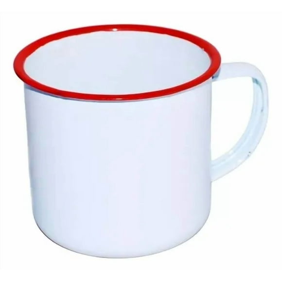 Pocillo Estilo Vintage filo rojo para sublimación 24pz