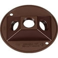 thumbnail image 2 of Sigma Engineered Solutions (14383BR) Metal Weatherproof Round 1/2-Inch 3-Hole Lamp Holder Cluster Cover, Bronze, 2 of 2