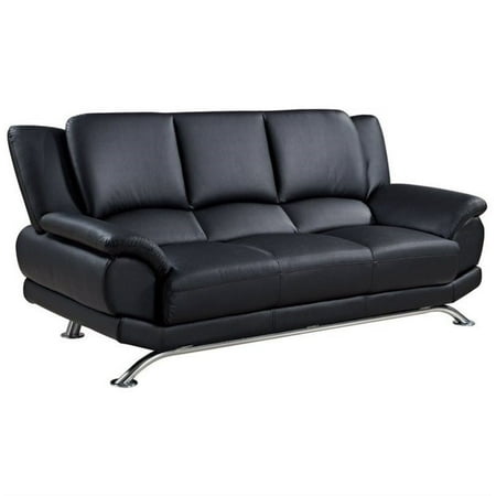 Global Furniture Usa 9908 Leather Sofa In Black