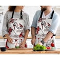 thumbnail image 3 of Yehwow Watercolor Red Lipstick Perfumes High Heels Bib Apron For Kitchen BBQ Gardening With Adjustable Neck Strap 27x31 Inch, 3 of 4