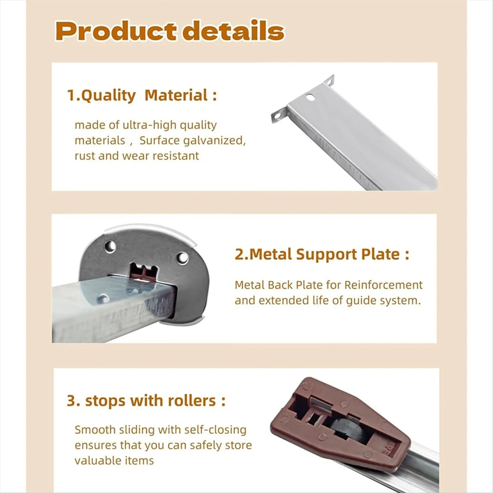 Drawer Slides Center Track , 16 Inch Drawer Metal Jamaica | Ubuy