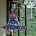 thumbnail image 6 of BinKFF Witch Hats for Halloween Porch Decor, Witch Acrylic Stained Glass Window Hanging Sun Catcher Decor Stained Panel Hangings Wall Halloween Decor, for Friends and Family, 6 of 9