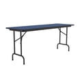 thumbnail image 3 of Correll Deluxe High Pressure Top Folding Table 24x60" RECTANGULAR BLUE, BLACK, 3 of 4