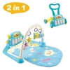 2 In 1 Learning Walker Baby Game Pad With Pedal Piano Music Fitness Rack