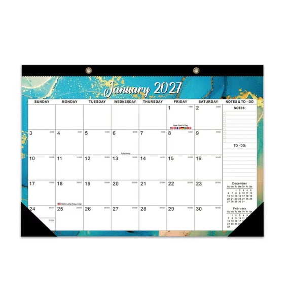 Wall Calendar 2027 Runs Jan 2027 to Jun 2028 Desk Calendar 18 Monthly Calendar 2027-2028 Desk Calendars for School Home or Office