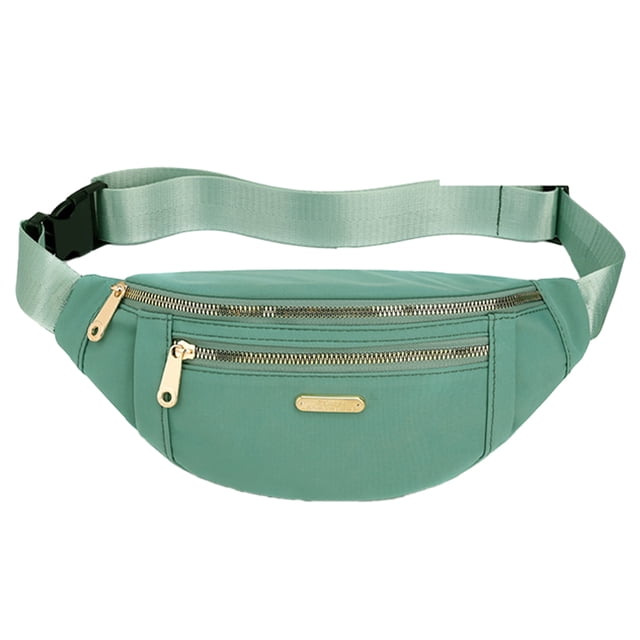 Riñonera para mujer, hombre, con bolsillos, moderna, tipo bandolera, color verde
