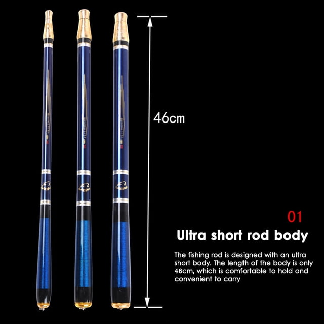 Varilla pesca poste 3.6M-6.3M Herramientas equipos Corriente fibra carbono Ligero ultra corto secciones en equipo Tackle