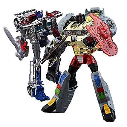 transformers age of extinction optimus prime and grimlock toy