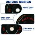 thumbnail image 6 of BalanceFrom Olympic Bumper Plate Weight Plate, 55 lbs Pair Black, 6 of 8