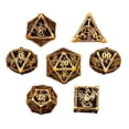 thumbnail image 1 of 7x Polyhedral Irregular Set Accessories D8 D10 D12 D20 Multi Sided Metal Role Playing for RPG Board Games , Light Bronze, 1 of 8