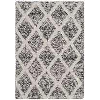 SAFAVIEH Natura Olgica Geometric Diamonds Area Rug, Ivory/Black, 2' x 3'