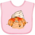 thumbnail image 3 of Inktastic Cute Hermit Crab on Beach Boys or Girls Baby Bib, 3 of 4