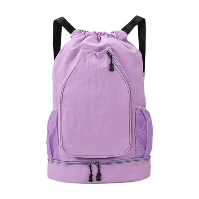 Lipstore Badminton Racket Bag Decor Basketball Bag for Camping Gym Outdoor Activities Purple