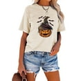 thumbnail image 3 of XCHQRTI Pumpkin Shirt for Women Vintage Halloween Tshirt Graphic Shirts Funny Retro Short Sleeve Tops, 3 of 8