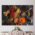 thumbnail image 1 of Grand Art Mural Moderne 3D Épices pour Décoration de Cuisine en Toile Imprimable Colorée, 1 of 1