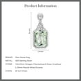 thumbnail image 5 of Gem Stone King 925 Sterling Silver Green Prasiolite Pendant 7.20 Ct Emerald Checkerboard 14X10MM, 5 of 5