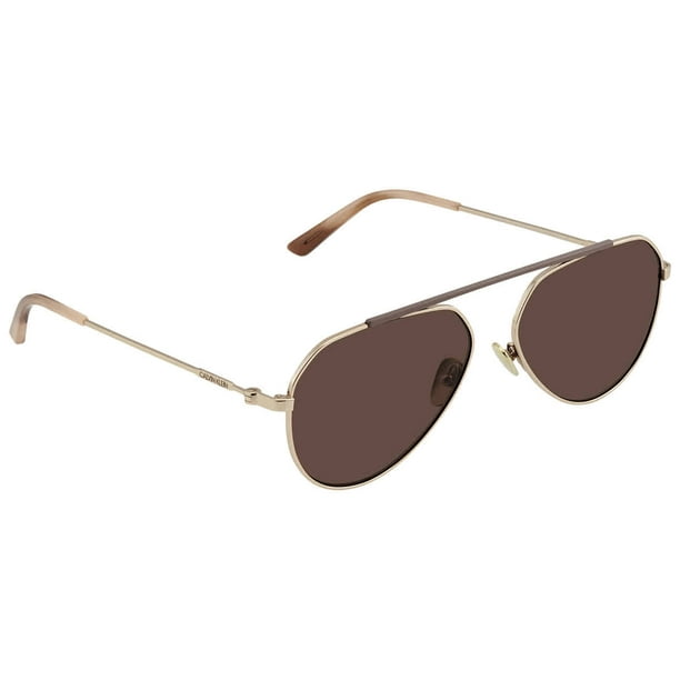Calvin Klein Men's Rose Gold Tone Pilot Sunglasses CK19147S 780 58 -  