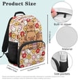 thumbnail image 7 of HUIACONG Cute Capybara Flower Print School Backpack for Ages 6-18 Large Capacity Lightweight Water Resistant Backpack for Girls Boys Back to School Elementary Middle High School Daily Use, 7 of 7