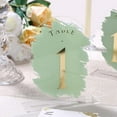 thumbnail image 2 of Table de Mariage Vert Sauge avec Chiffres Imprimés en Feuille d'Or et Support, 2 of 5