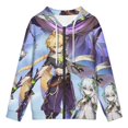 thumbnail image 3 of Genshin Impact Jacket Casual Oversized Hoodie Stylish Zipper Hooded Sweatshirt Warm Loose Outerwear 4XL, 3 of 8