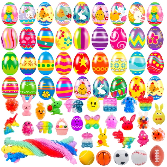 Huevos de Pascua prellenados Cherispy con Fidget Toys, paquete de 36