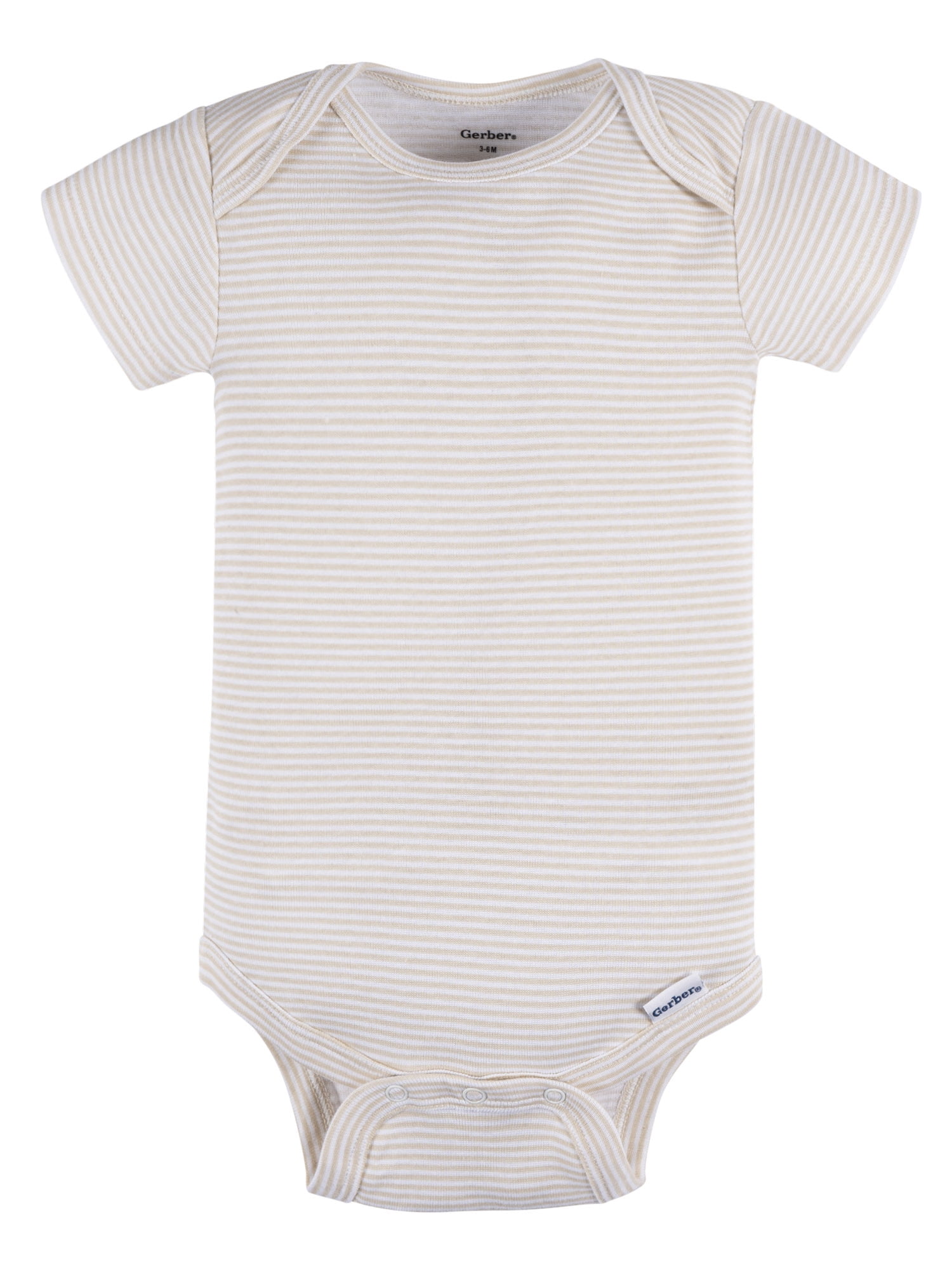 Gerber Baby Neutral 6-Pack Short Sleeve Bodysuits, Sizes Preemie - 24 Months