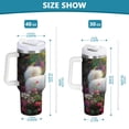 thumbnail image 3 of YAZAOO Tumbler 40oz Insulated Stainless Creative Joyful Pup in A Floral Paradise Pattern Steel Water Bottles, 3 of 9
