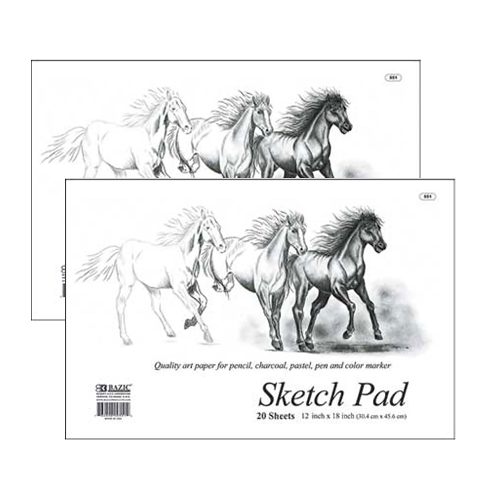 Bazic 40 Ct. 9 inch x 12 inch Premium Sketch Pad Pack of - 48