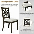 thumbnail image 5 of Royard Oaktree 5-piece Dining Table Set with Extendable Rectangular Dining Table and 4 Upholstered Dining Chairs, Flip Lid Wood Dining Table Console Table for Dining Room Living Room, Dark Walnut, 5 of 8