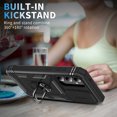 thumbnail image 5 of Casetego for Samsung Galaxy S23 FE Case,with Slide Camera Cover Protector [Military Grade 16ft. Drop Tested] Magnetic Ring Holder Kickstand Protective Phone Case,Black, 5 of 8
