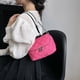 thumbnail image 5 of Bolso De Hombro Bolso Bandolera Para Mujer Bolso Bandolera De Moda Versátil Bolso Bandolera Con Forma De Rombo (Rosa), 5 of 5