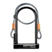 Kryptonite Keeper U-Lock 4 x 8" Keyed Black Includes 4' Cable and Bracket
