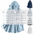 thumbnail image 3 of hoksml Women's Denim Shacket with Hood, Long Sleeve Button Down Oversized Top, Relaxed Fit Utility Jacket with Pockets for Daily Casual Outfit, 3 of 9