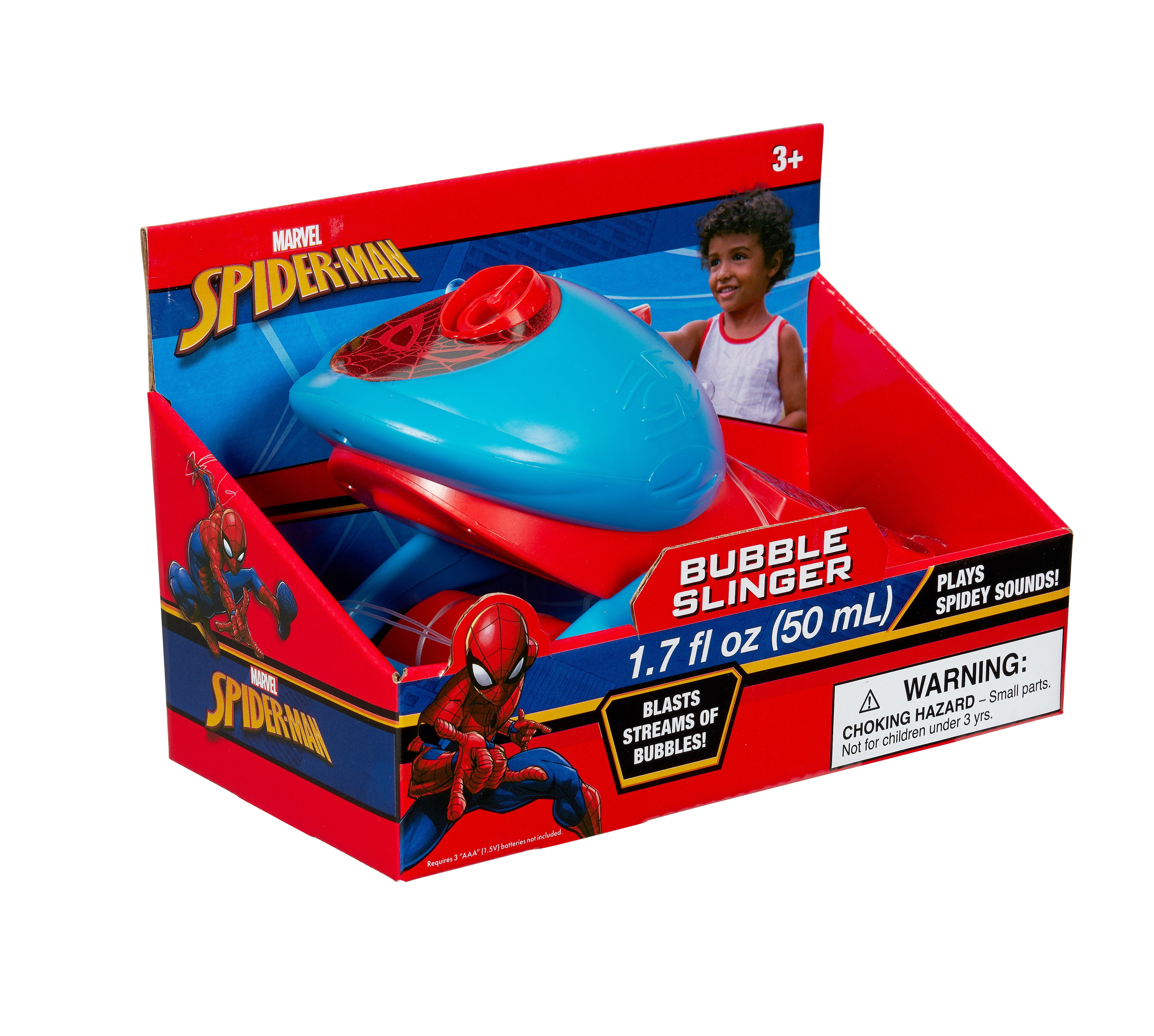 Little Kids Inc. Spiderman Bubble Slinger Blowing Toy
