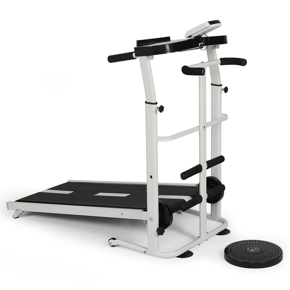 Folding Portable Multifunctional Manual Treadmill Fitness Running