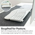 thumbnail image 3 of Macally Clavier Ergonomique Bluetooth Rétroéclairé pour Mac - Sculpté pour le Confort - Clavier Ergonomique Sans Fil (Disposition MacOS à 100 Touches) - Ergonomique Divisé Rechargeable, 3 of 7