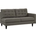 thumbnail image 1 of Modway Empress Mid-Century Modern Upholstered Fabric Corner Sofa In Oatmeal, 1 of 5