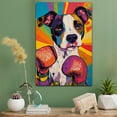 thumbnail image 2 of Pointer Dog Playing Boxing Stretched Canvas Size 8x12 – Vintage Style Pointer Dog Art for Boxing Fans, Great Gift for Dog Owners, 2 of 5
