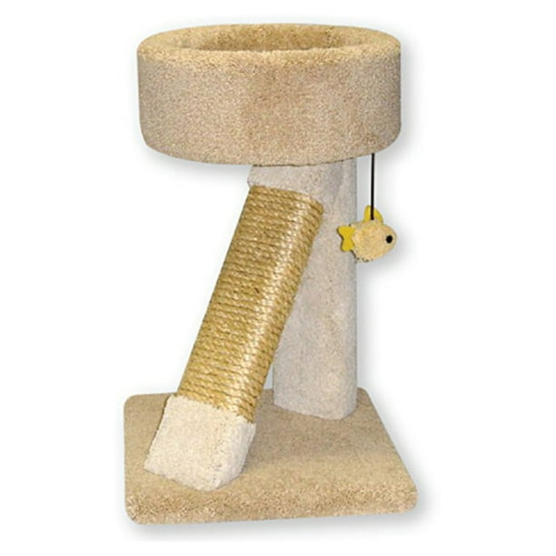 Beatrise Angled Cat Scratching Post with Perch