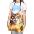 thumbnail image 2 of Abyssinian Hello Summer Sunshine Sunflowers Spring Retro Vintage Apron Cat Lover Kitten Owner Gifts for Cooking Grilling Baking Painting Gardening - 00008, 2 of 5