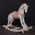 thumbnail image 3 of Pink Romantic Rocking Horse Statue, 3 of 6