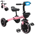 thumbnail image 1 of Triciclo 3 en 1 Plegable para Niños Convertible a Bicicleta y Balance Bike Luz Sonido Apto a partir de 2 Años o Hasta 25 kg - Rosa, 1 of 7