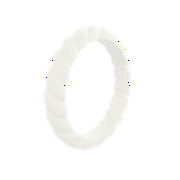 QALO Women's Classic Silicone Ring, White, Size 5