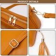 thumbnail image 3 of LHSHID Small Crossbody Shoulder Bag for Women, Tassel PU Leather Handbag Ladies Going Out Satchel With Two Shoulder Straps, 3 of 7