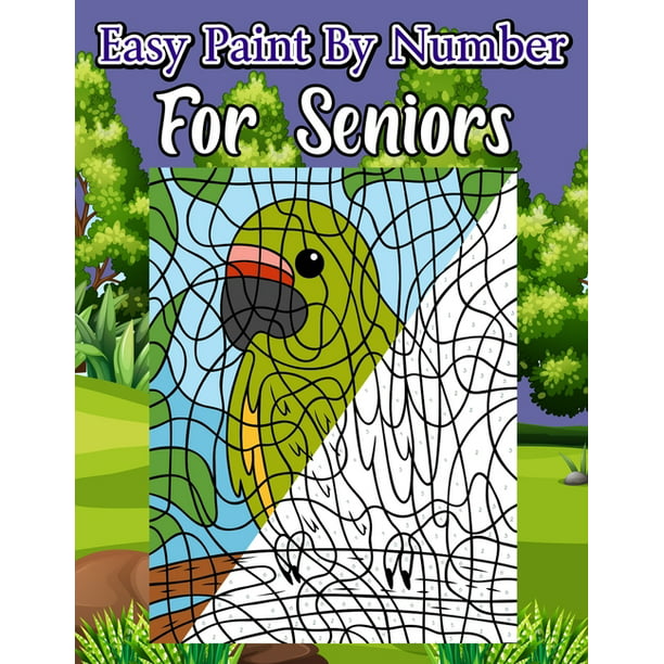 Easy Paint By Number For Seniors Color By Number Coloring Book For