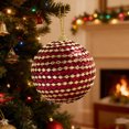 thumbnail image 2 of chaungfeng Christmas Ball Ornaments, 3.14 Inch Red Glitter Plastic Pendant for Christmas Tree, Classic Hanging Xmas Tree Decor for Gift Holiday Party Scene Layout, 2 of 6