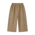 thumbnail image 6 of Women's Casual High-Waisted Wide-Leg Trousers with Smocked Waist and Loose Fit, 6 of 8