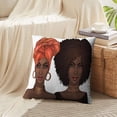 thumbnail image 3 of LALILO Throw Pillow Covers Two African American Pretty Girls With Lips Cushion Cover 18" x 18", 2 Pack, 3 of 6