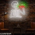 thumbnail image 4 of Glowneon Skeleton Drink Wine Led Sign, Skull Wine Bar Party Wall Art, 4 of 5