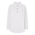 thumbnail image 4 of EDFBUYKRS Deep V Neck Womens Tops Fall Long Puff Sleeve Shirts Dressy Casual Tunic Blouses L, 4 of 5